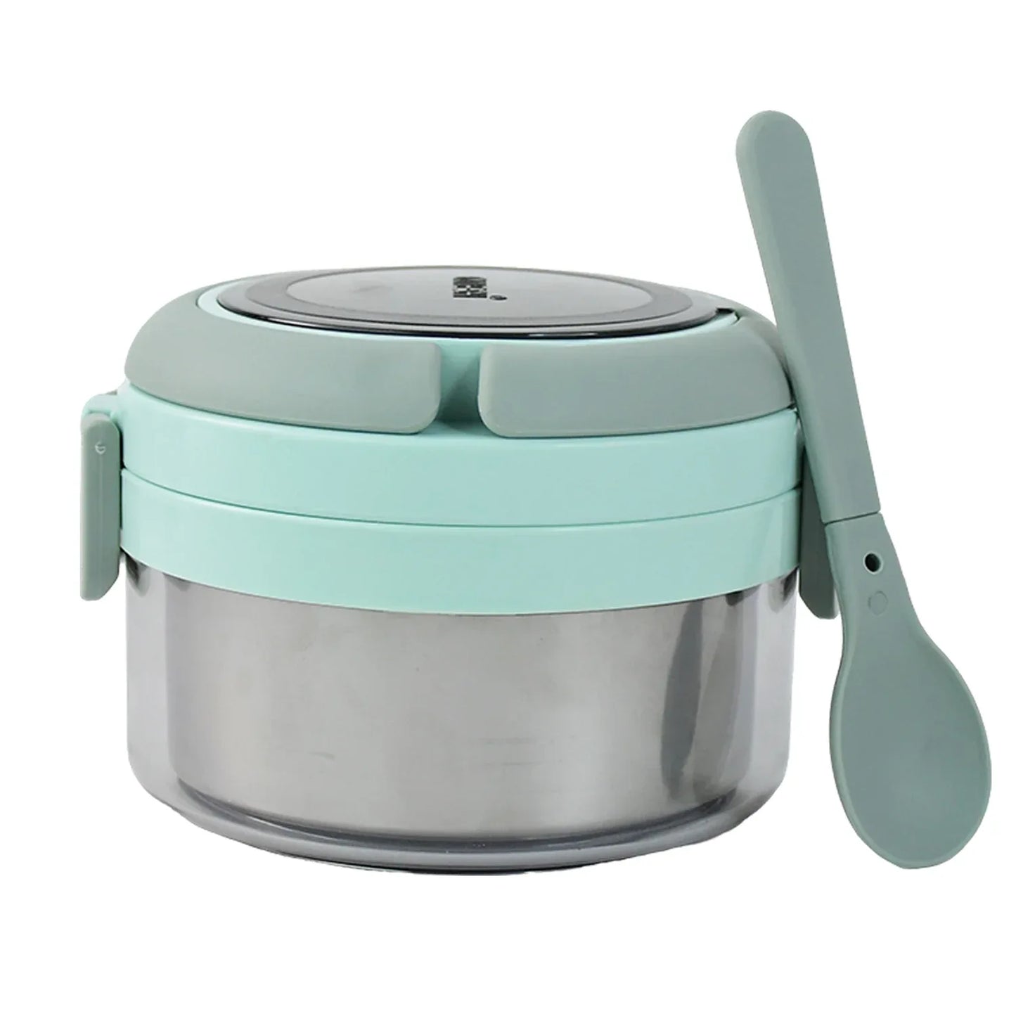 Ganesh Tiara 400ml Stainless Steel Insulated Lunch Box With Leakproof Lid Folding Spoon - warehousetech13