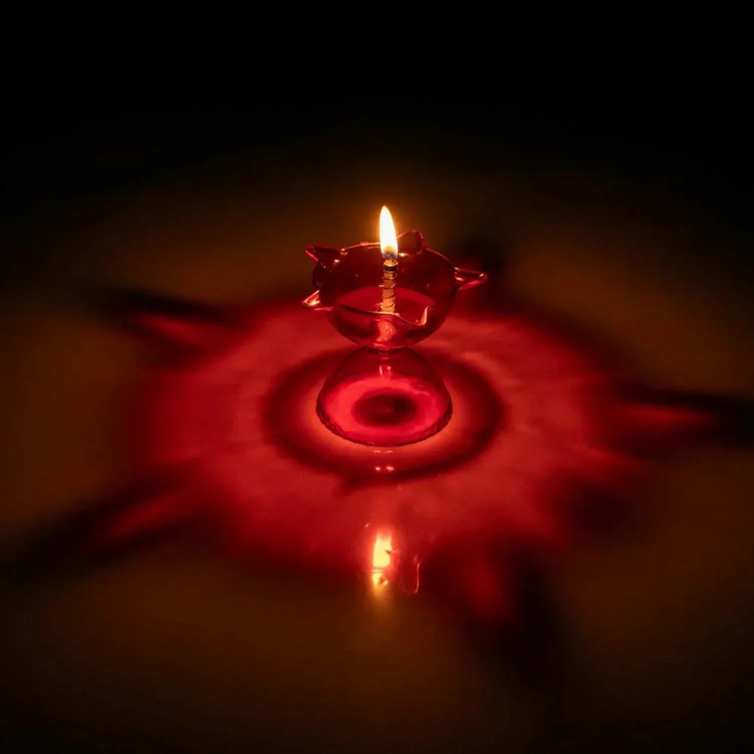 Colourful Reflection Diya Combo Plastic Candle Cup With Multi Shape (4 Pcs Set) - warehousetech13